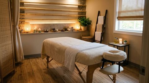 Illustration of lucky spa, massage spa in Jackson, MI